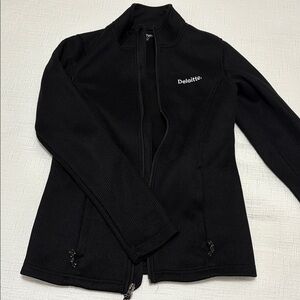 Deloitte black fleece jacket
